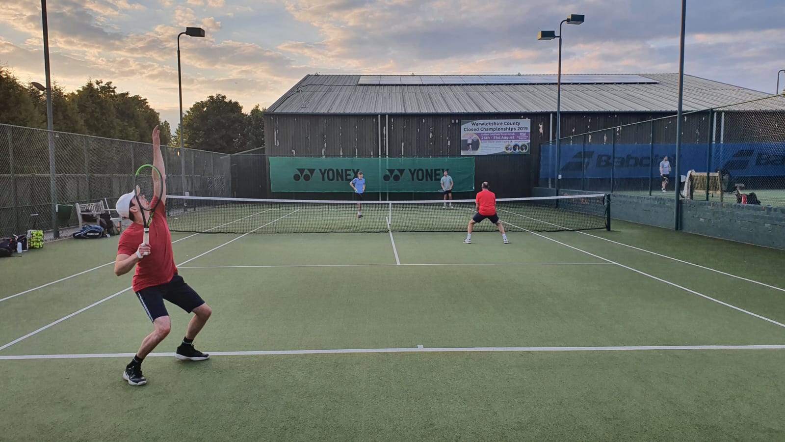 Slide  showing James and Chris battling it out in SC4's 3-1 win over Walmley (02/6/2022)