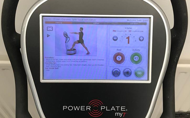 Slide  showing PowerPlate my7 full body vibration machine